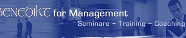 Benedikt for Management. Seminare - Training - Coaching